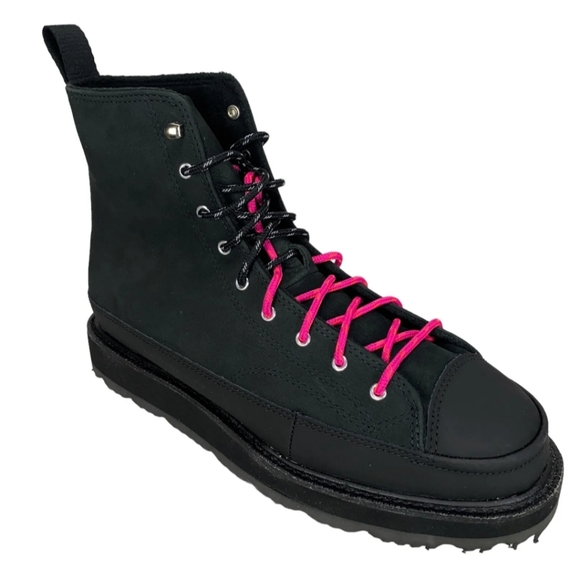 Converse Unisex Boot Chuck Taylor Hi Black/Black/Prime Pink 173213C Sz 5 M/6.5 W - Picture 7 of 10